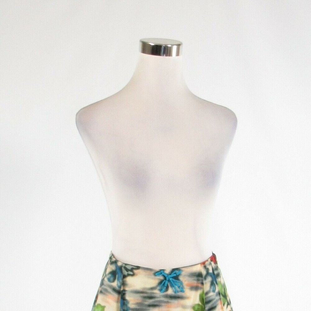 White red MALIPARMI pleated skirt IT40 6 - Picture 2 of 14
